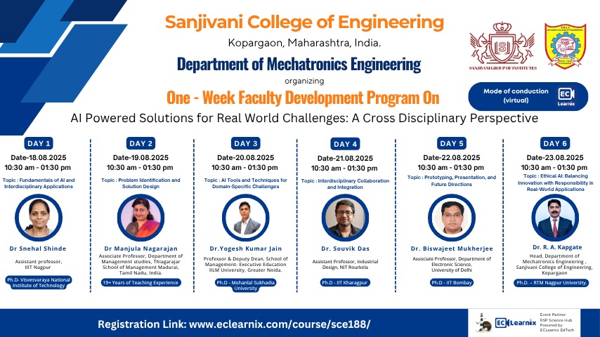 One week online FDP On AI Powered Solutions for Real World Challenges: A Cross Disciplinary Perspective. 2025
